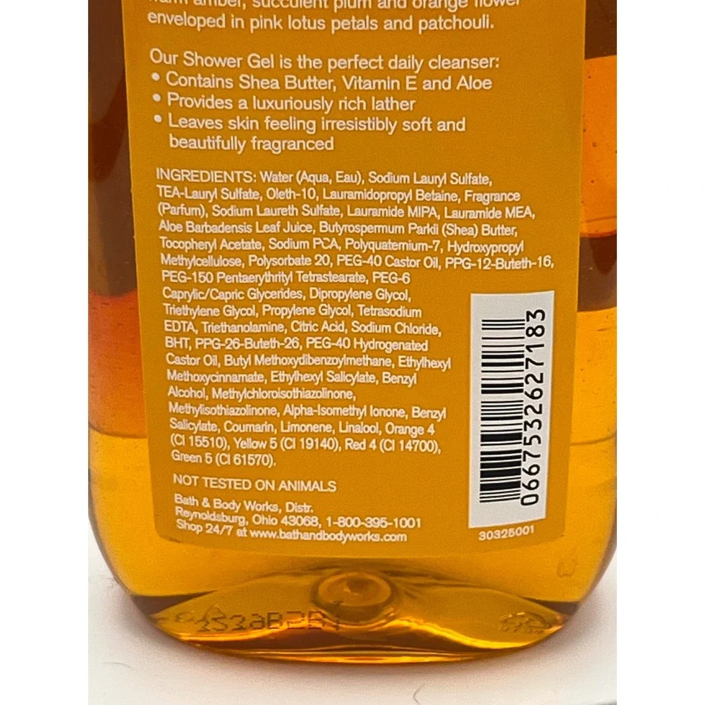 Bath & Body Works Sensual Amber Shower Gel 10oz Signature Collection  Vitamin E